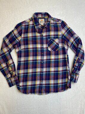 Field & Stream Colorful Plaid Button Down Shirt Women's Size Medium Outdoor